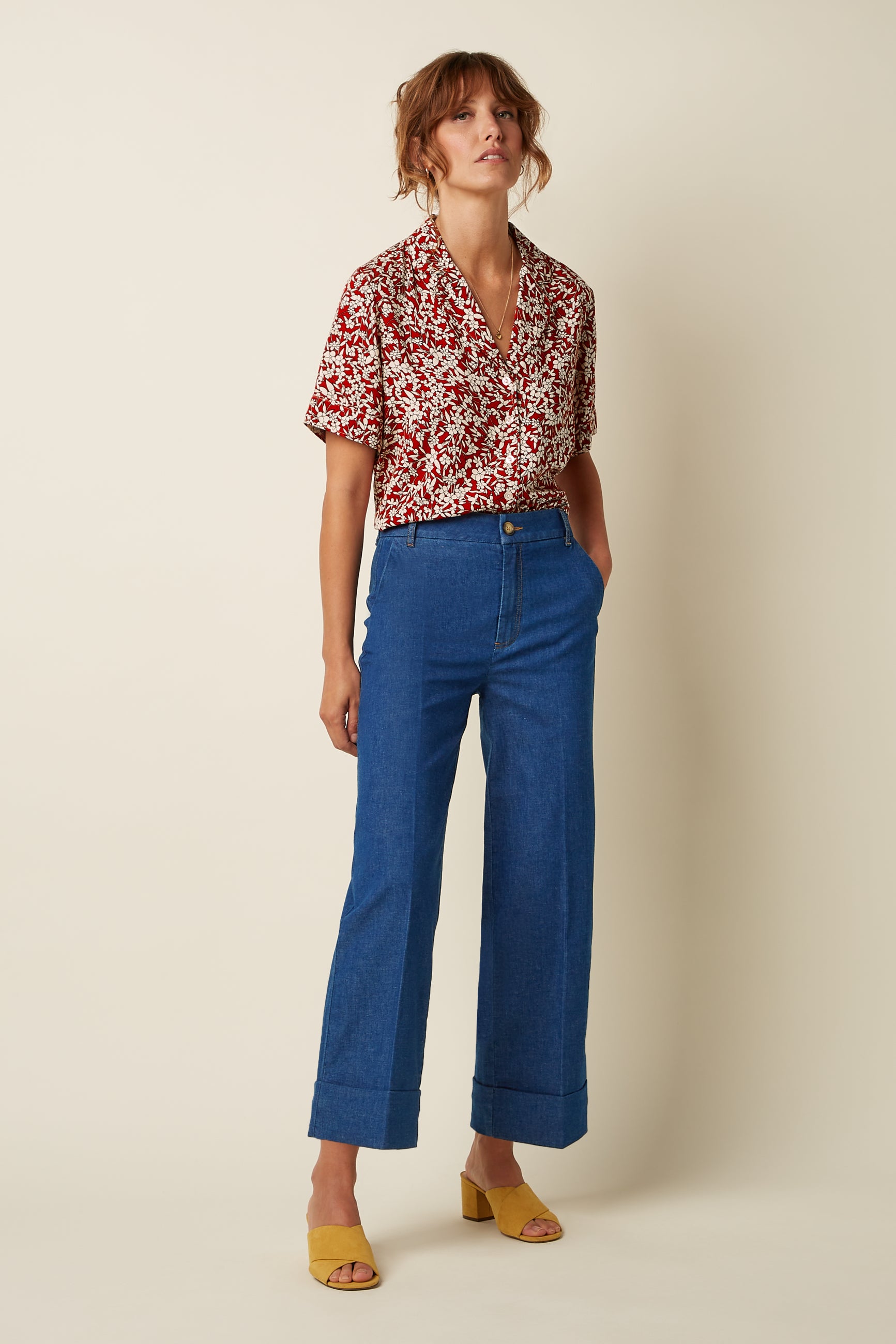 Lisa Culotte Chambray - Denim Blue