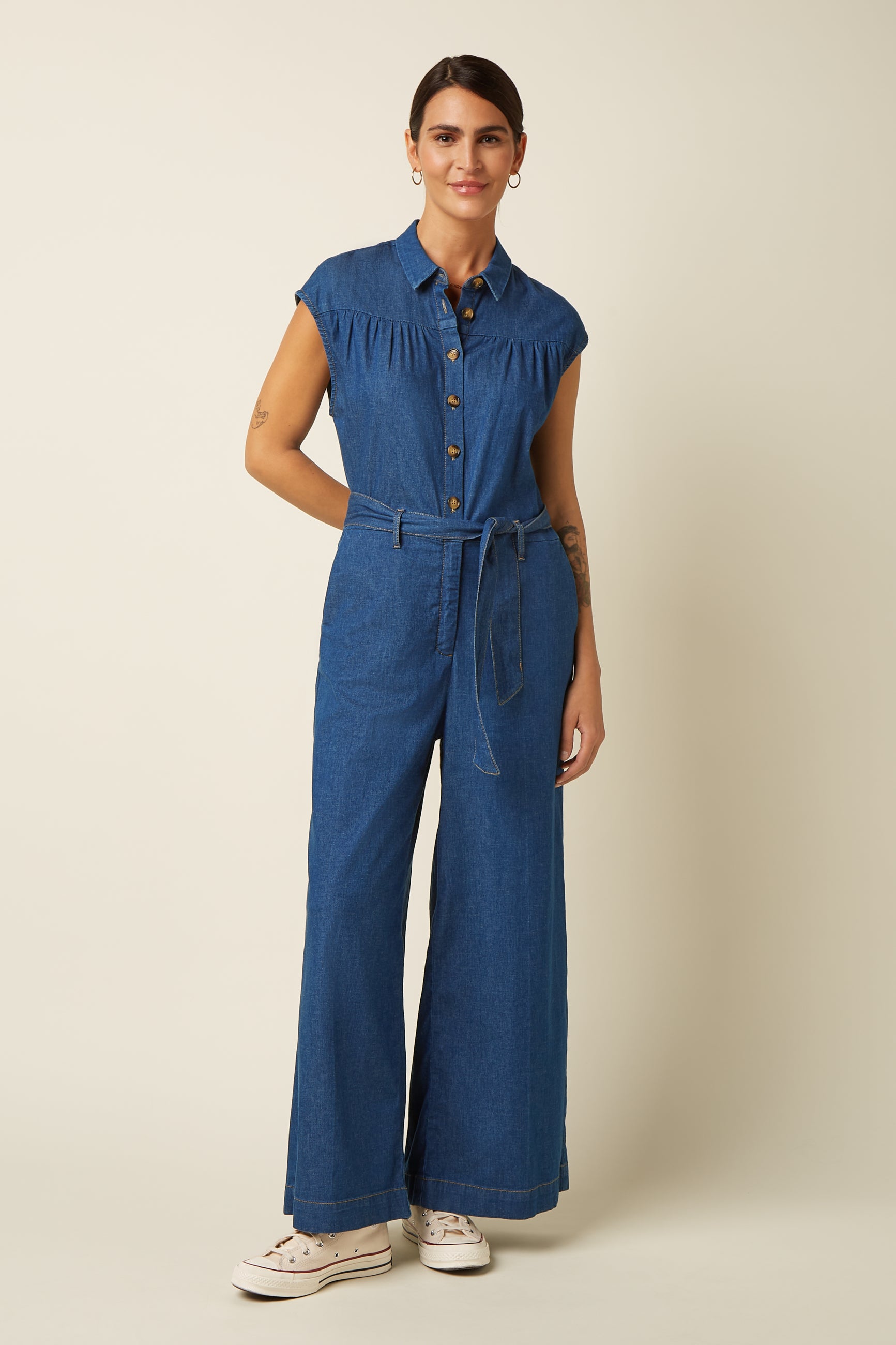 Amy Jumpsuit Chambray - Denim Blue