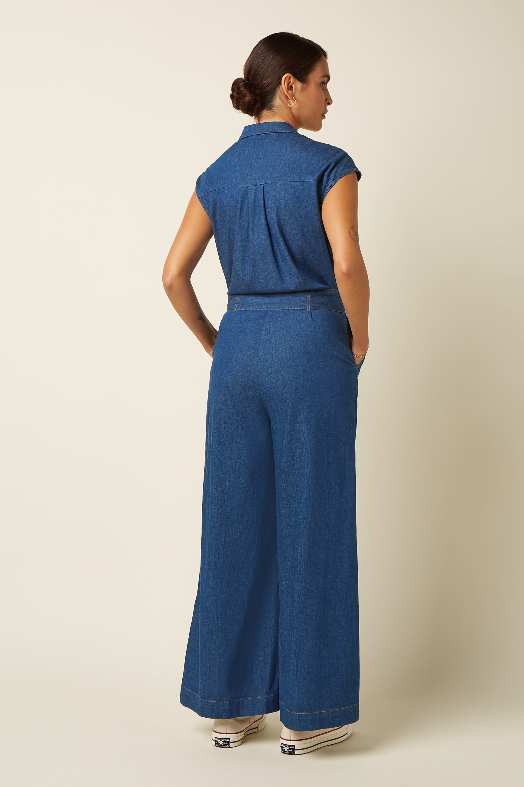 Amy Jumpsuit Chambray - Denim Blue