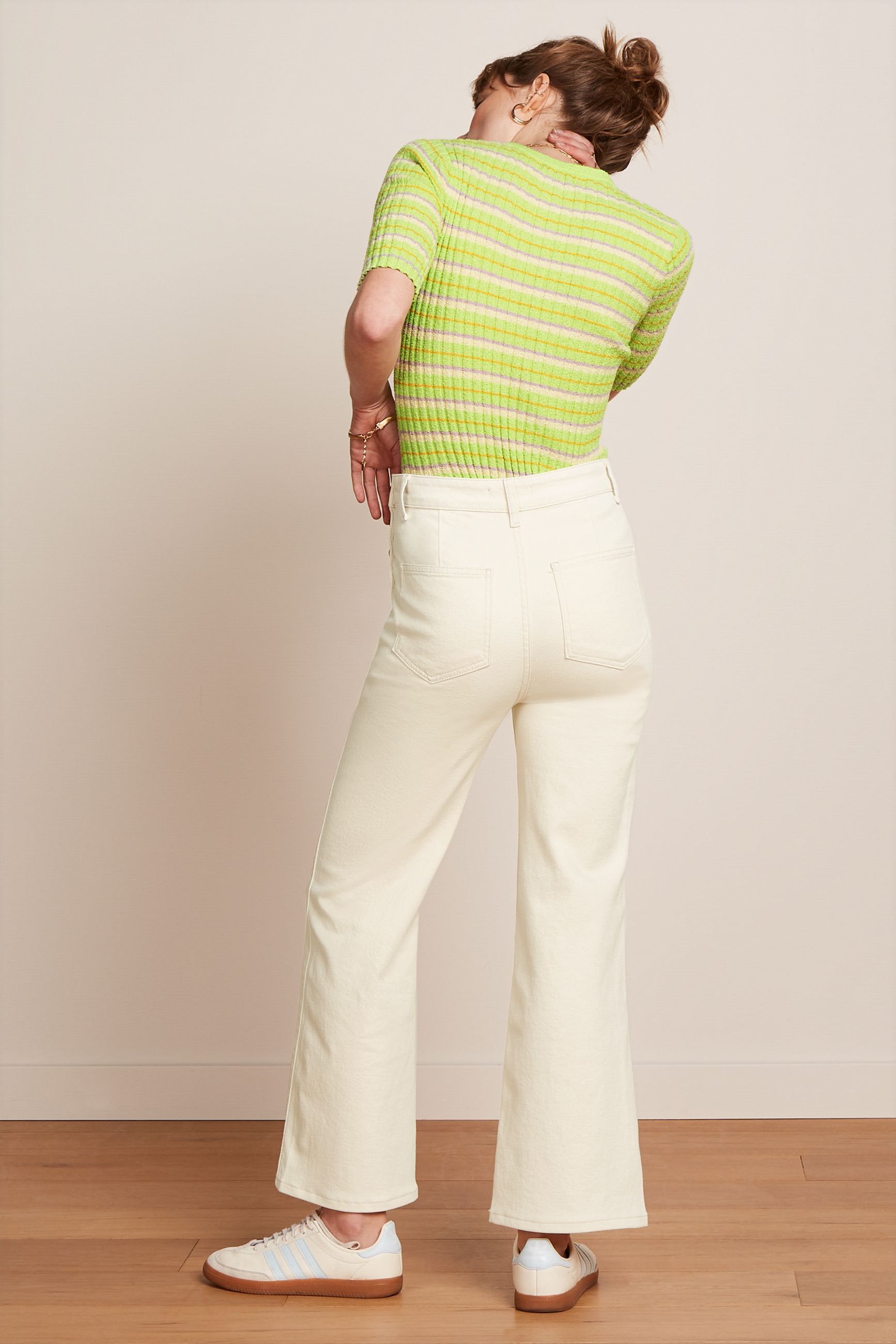 Debra Pants Retro Denim - Ivory