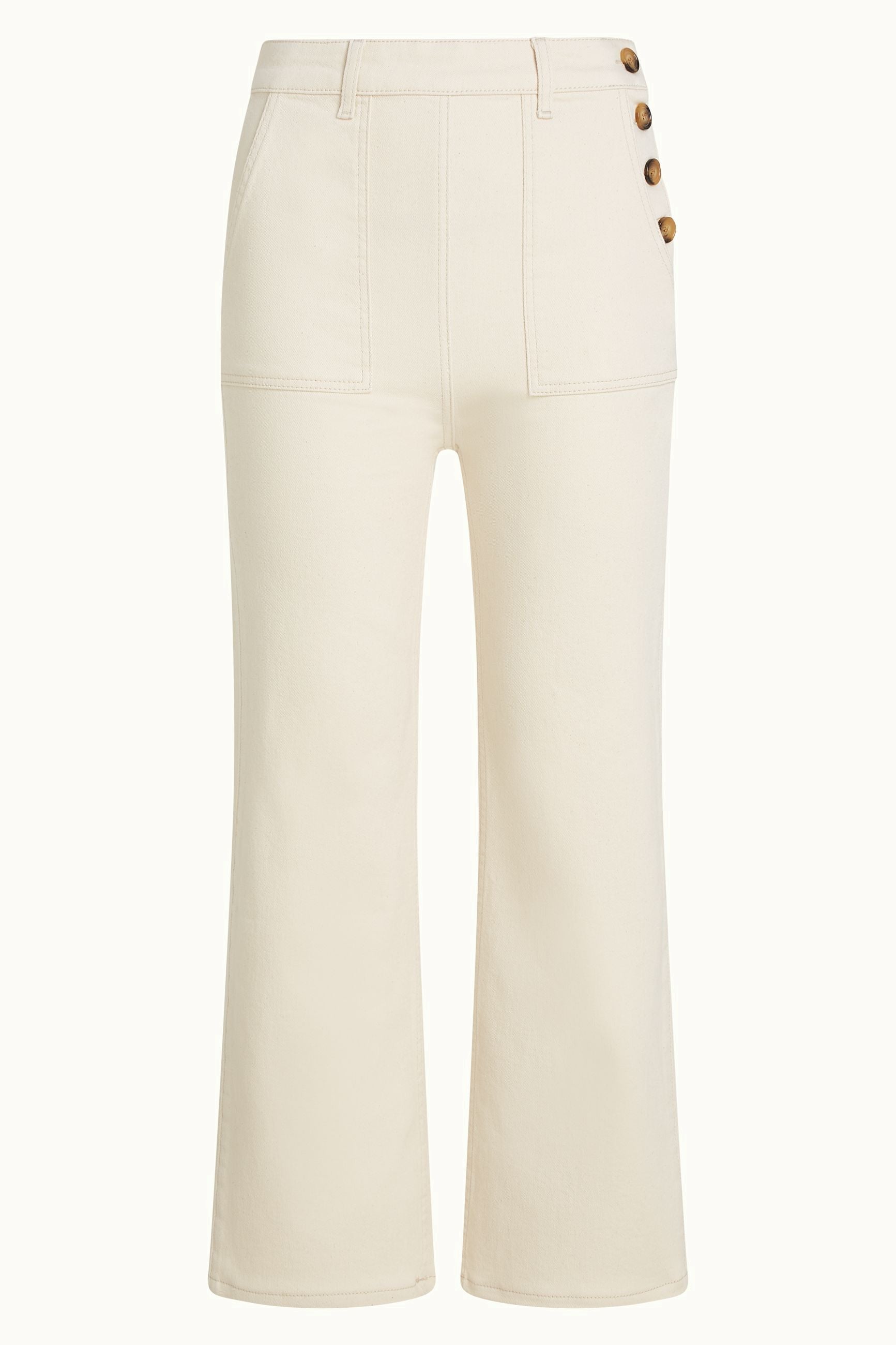 Debra Pants Retro Denim - Ivory