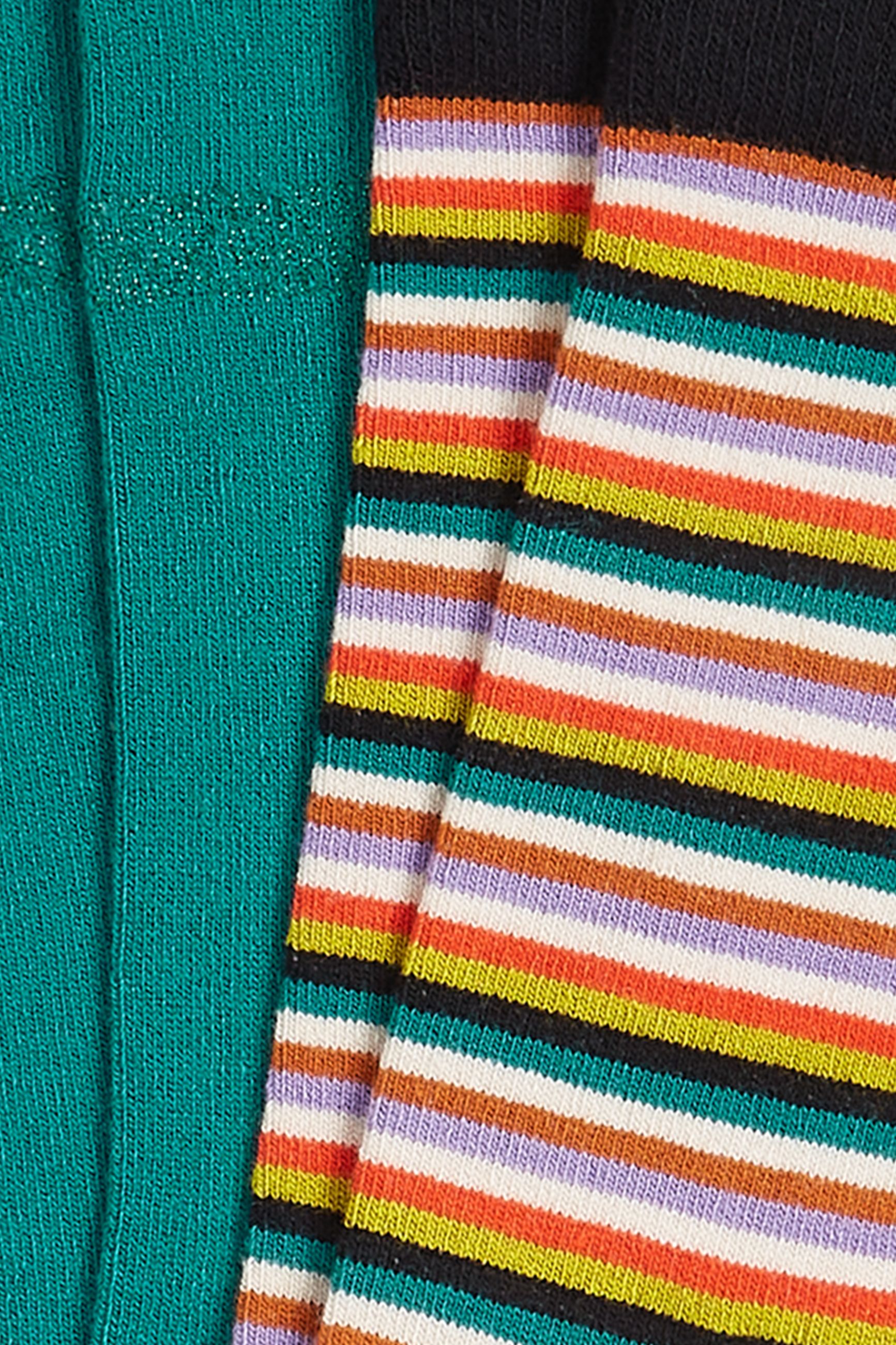 Socks Millie Stripe - Ponderosa Green