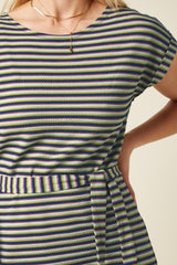 Aria Tunic Dress Beebop Stripe - Black