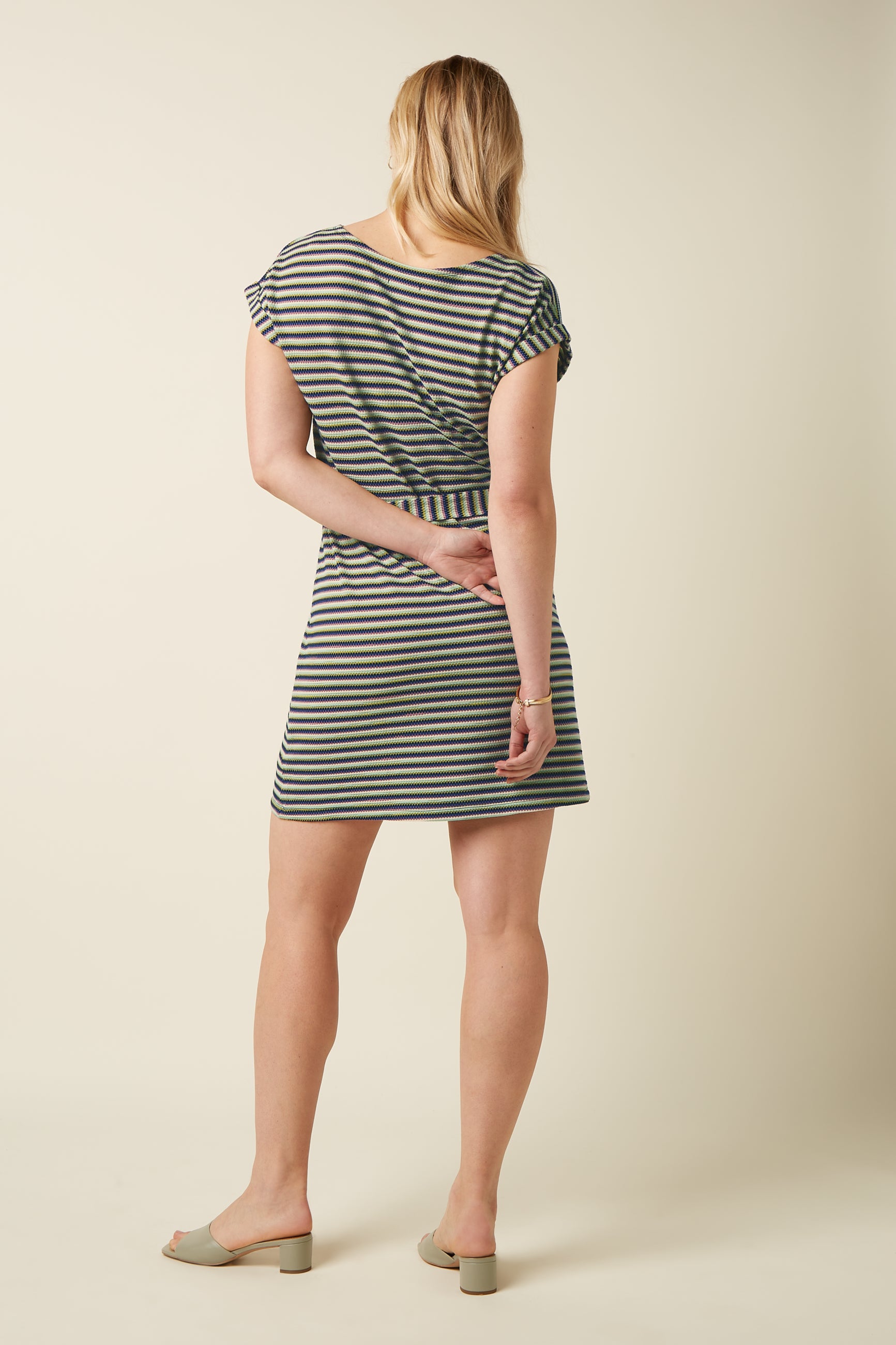 Aria Tunic Dress Beebop Stripe - Black