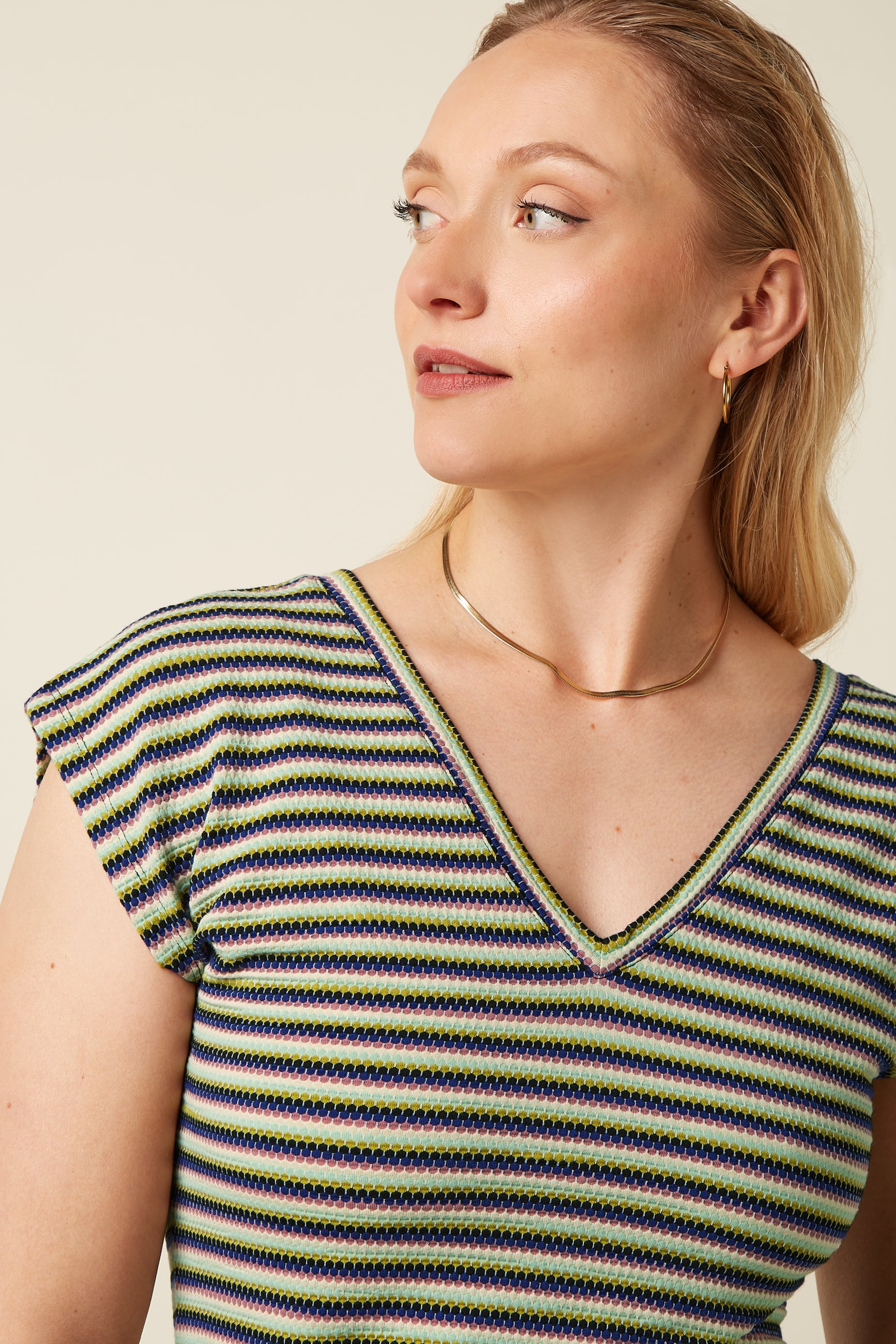 Double V Top Beebop Stripe - Black