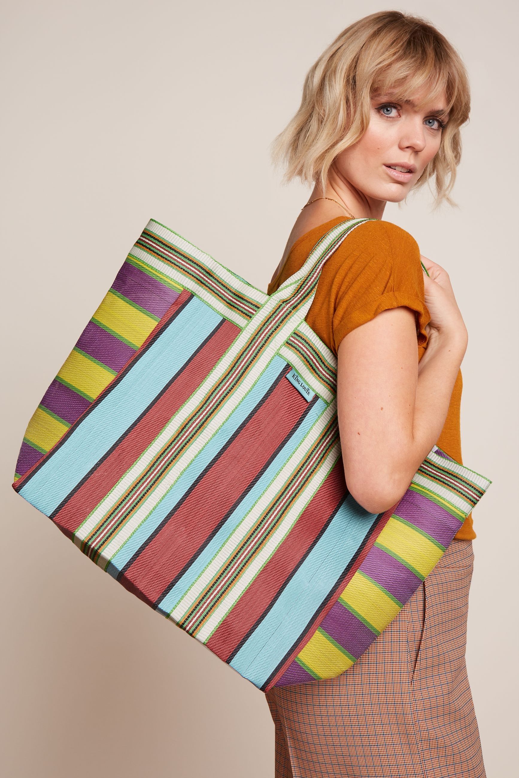 Big Shopper Mercado Bag Azure Green King Louie