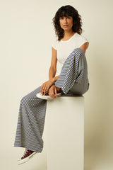 Border Palazzo Pants Mariniere Stripe - Beacon Blue