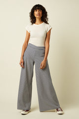Border Palazzo Pants Mariniere Stripe - Beacon Blue