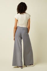Border Palazzo Pants Mariniere Stripe - Beacon Blue