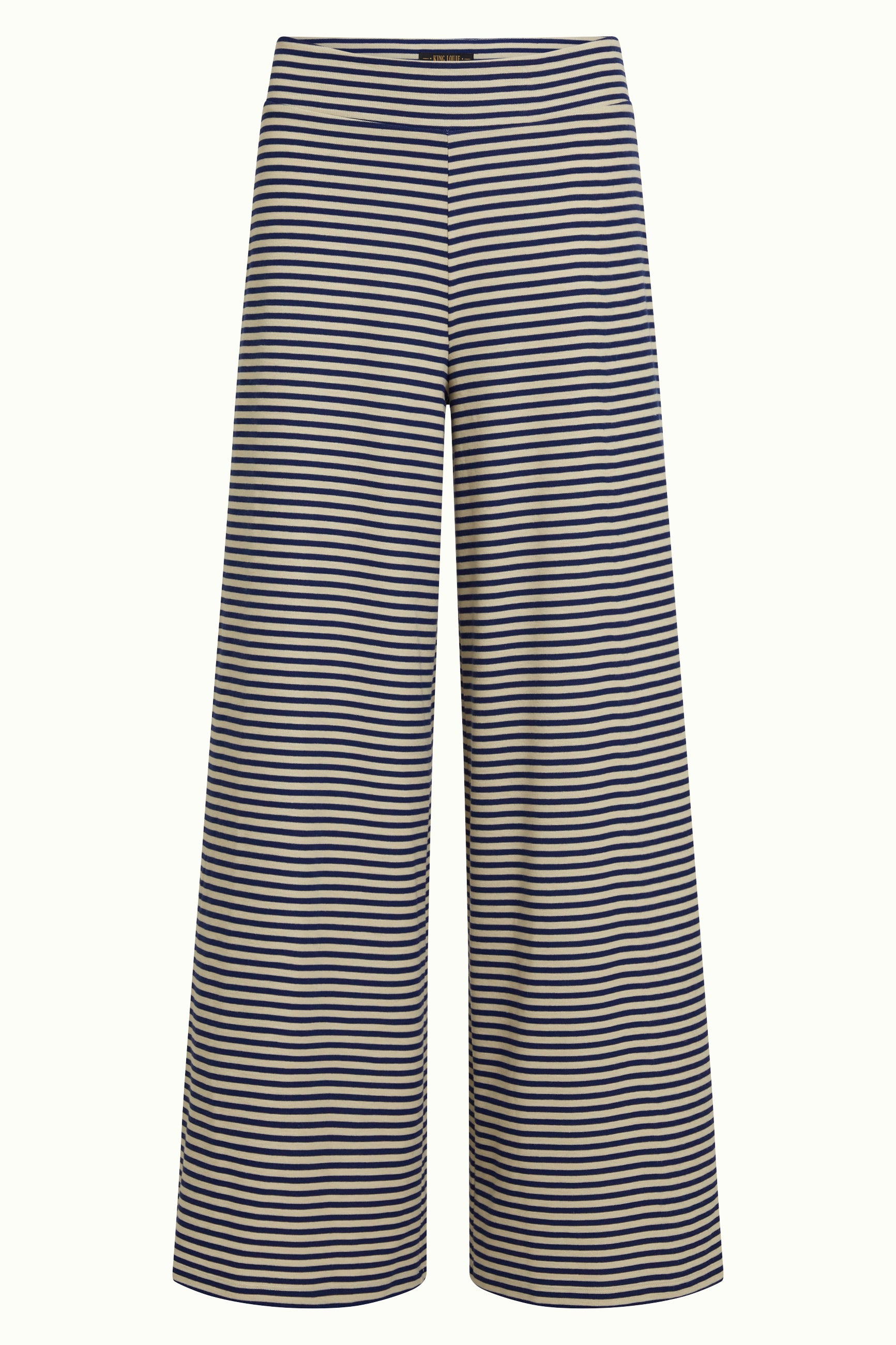 Border Palazzo Pants Mariniere Stripe - Beacon Blue