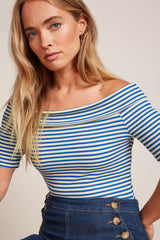 Nives Top Mariniere Stripe - Bluing