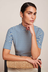 Turtle Top Mariniere Stripe - Bluing