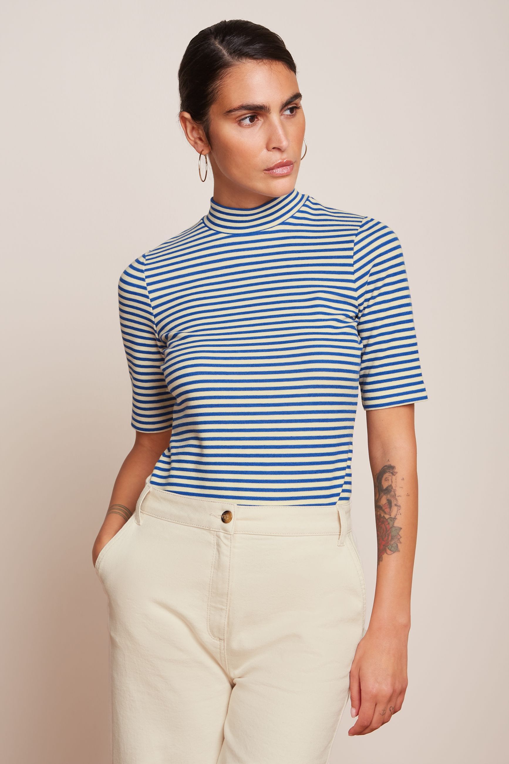 Turtle Top Mariniere Stripe - Bluing