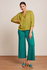 Federica Pants Milano Uni - Kayaking Green