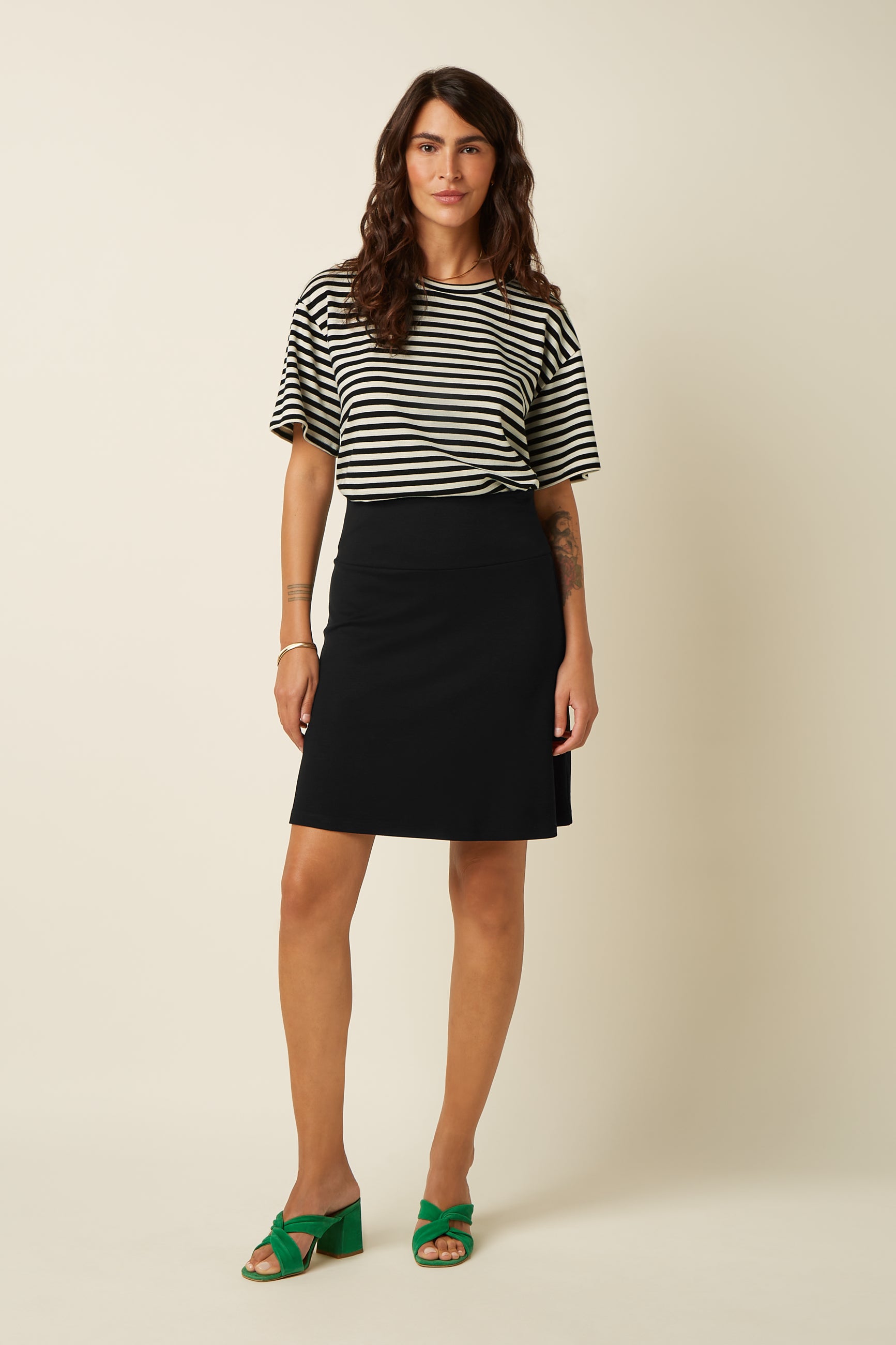 Border Skirt Milano Uni - Black