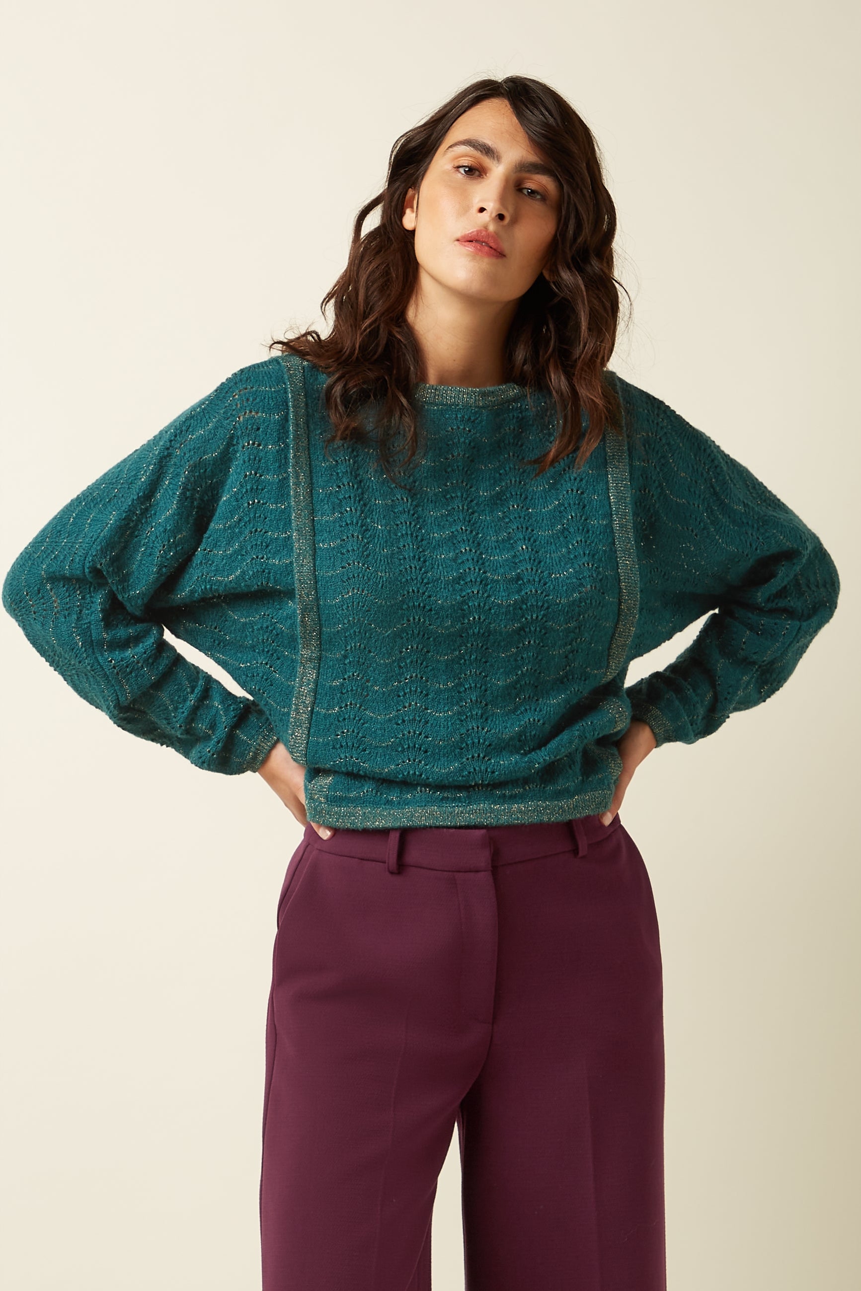 Azzurra Knit Top Gisell - Spruced Green