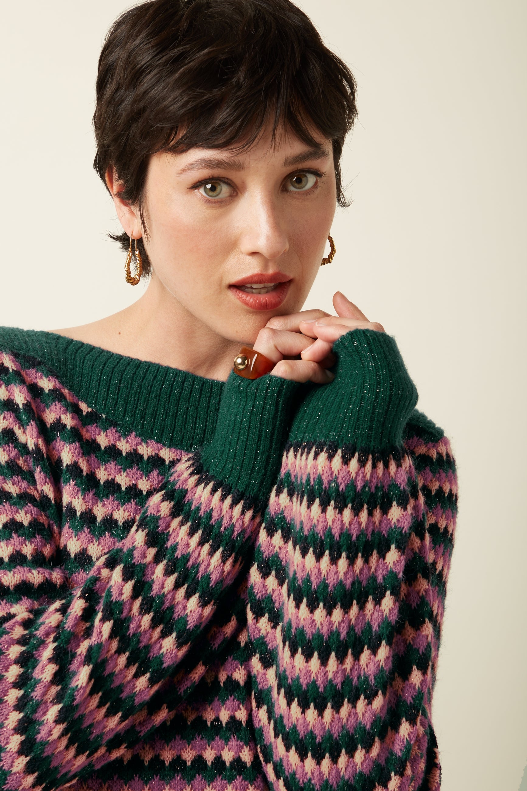 Erin Top Flora - Pine Green