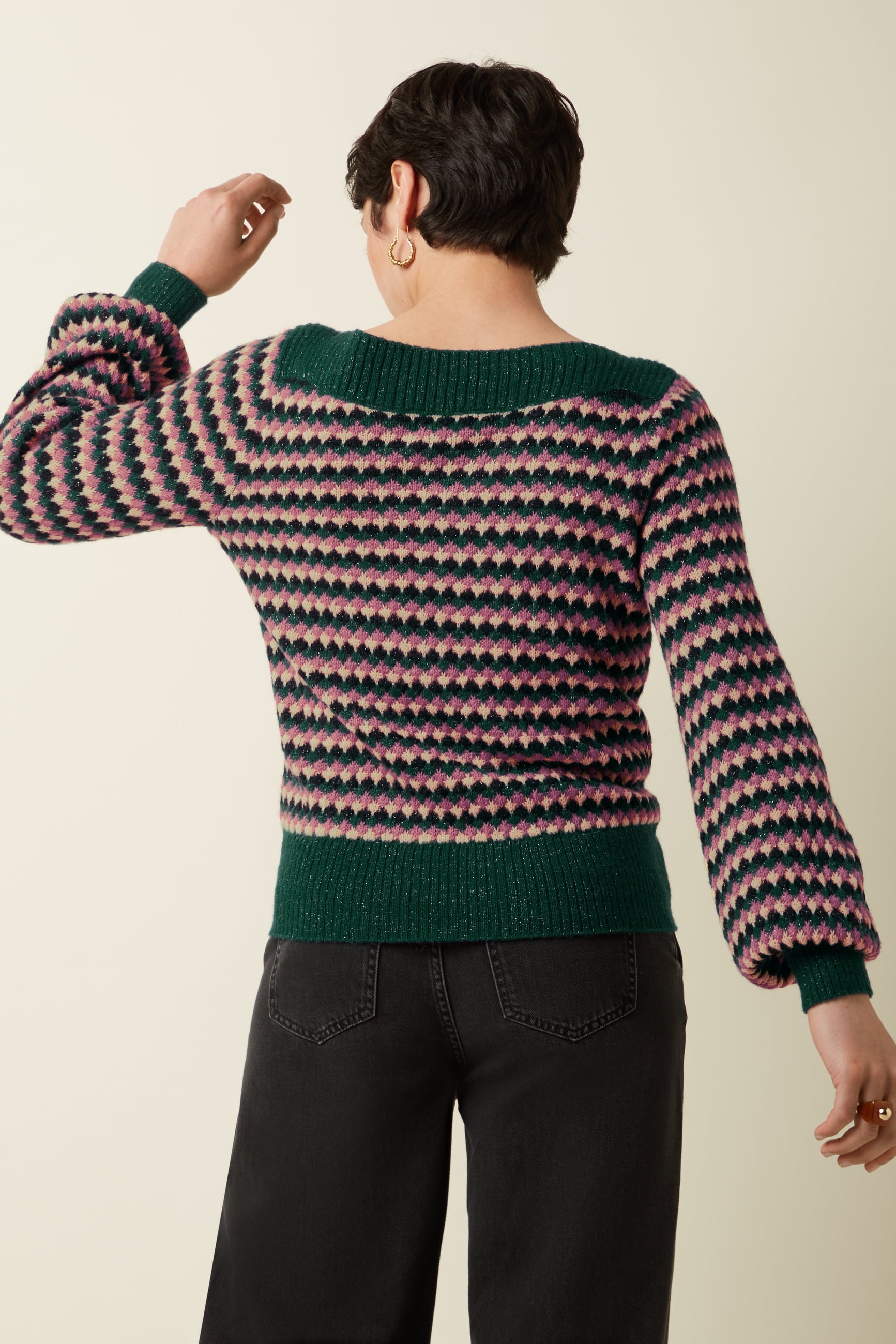 Erin Top Flora - Pine Green