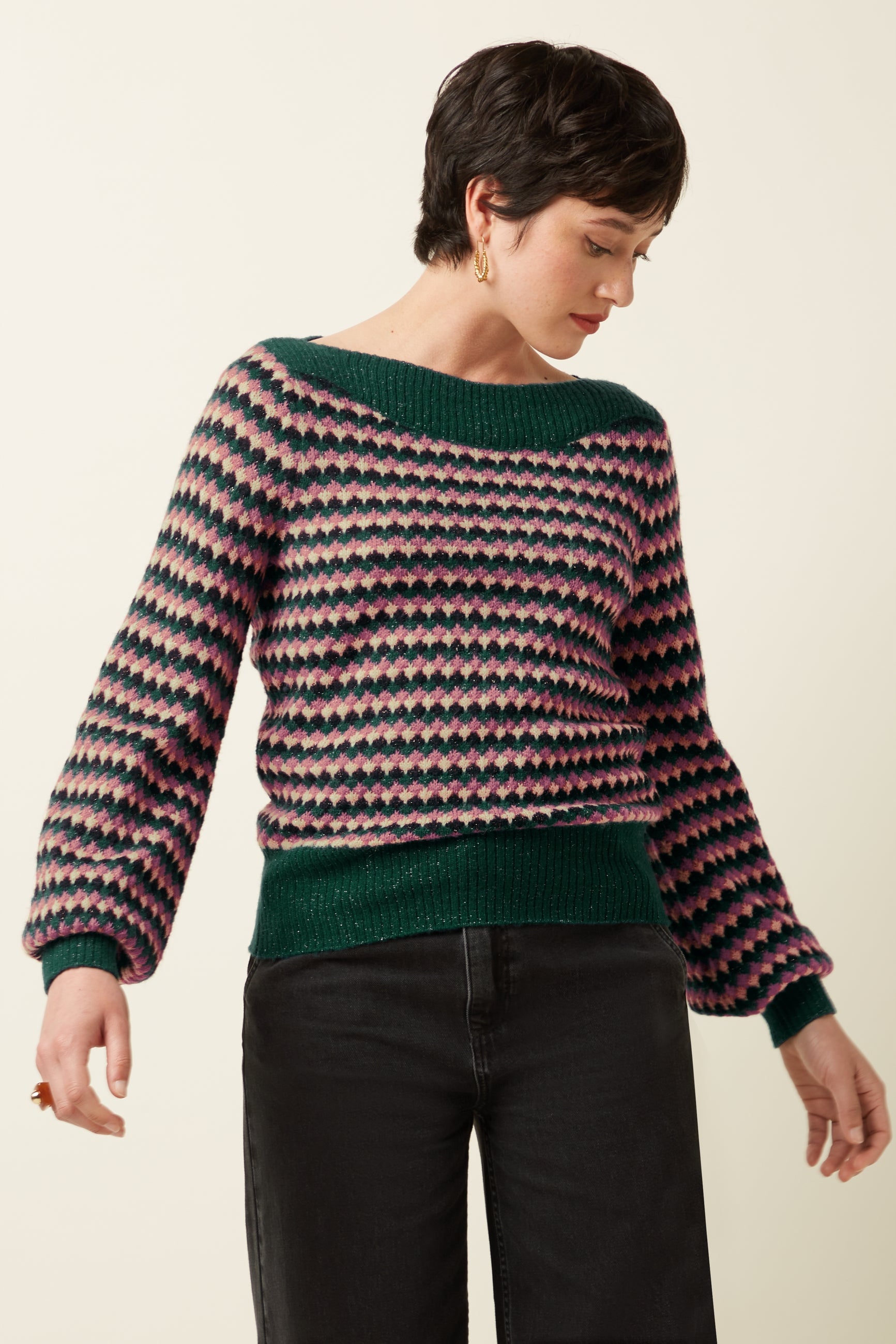 Erin Top Flora - Pine Green