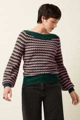 Erin Top Flora - Pine Green