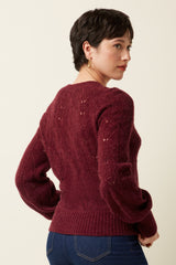 Raglan Cardi Bernard - Cabernet Red