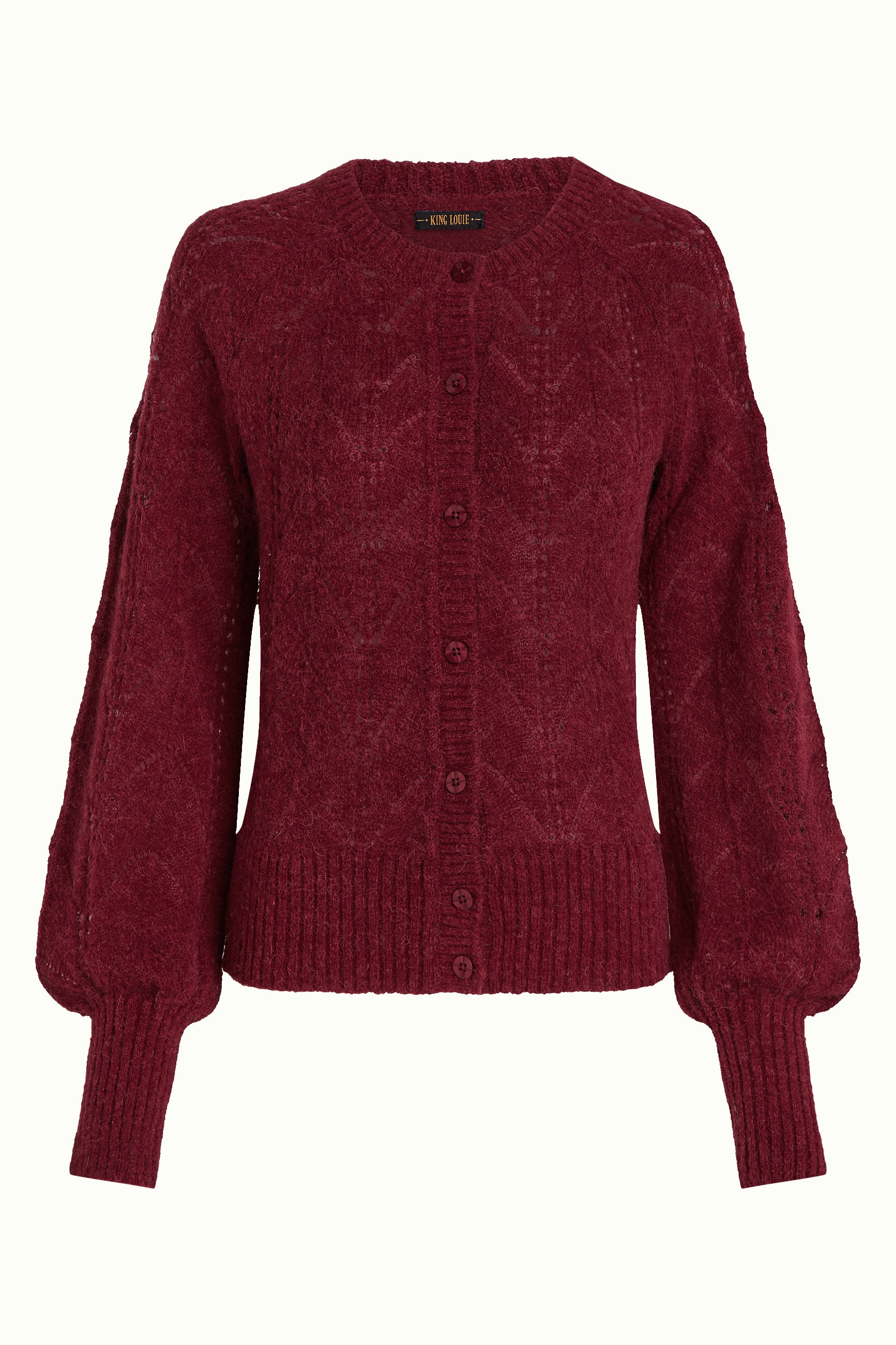 Raglan Cardi Bernard - Cabernet Red