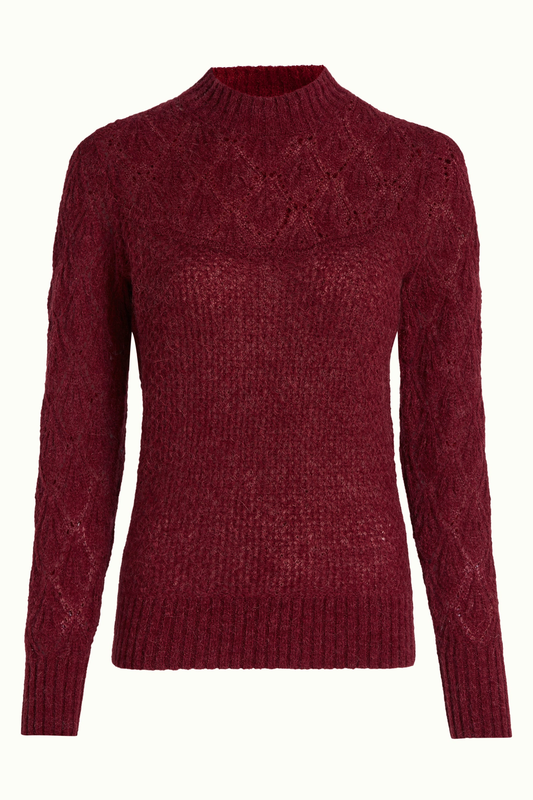 Jeanie Yoke Sweater Bernard - Cabernet Red