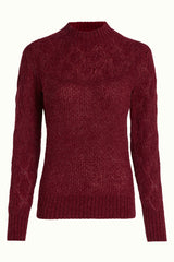 Jeanie Yoke Sweater Bernard - Cabernet Red