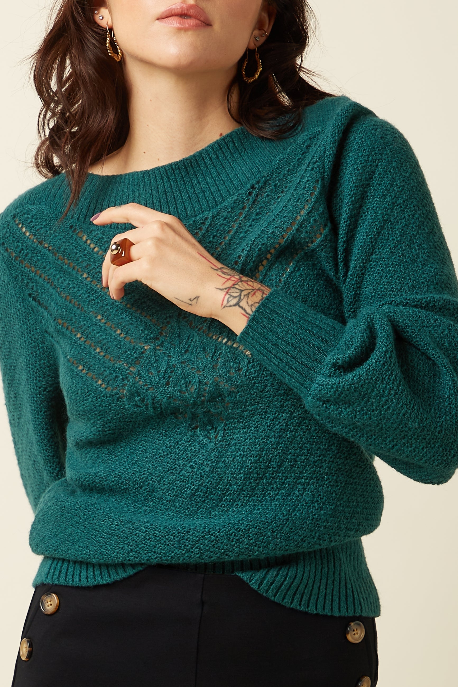 Erin Top Farfalle - Spruced Green