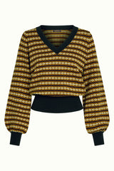 V-Neck Bellsleeve Walter - Black