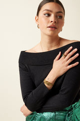 Mirta Top Lapis - Black