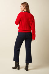 Mauve V Top Leon - Fiery Red