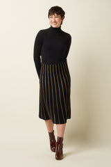 Knit Skirt Plume - Black