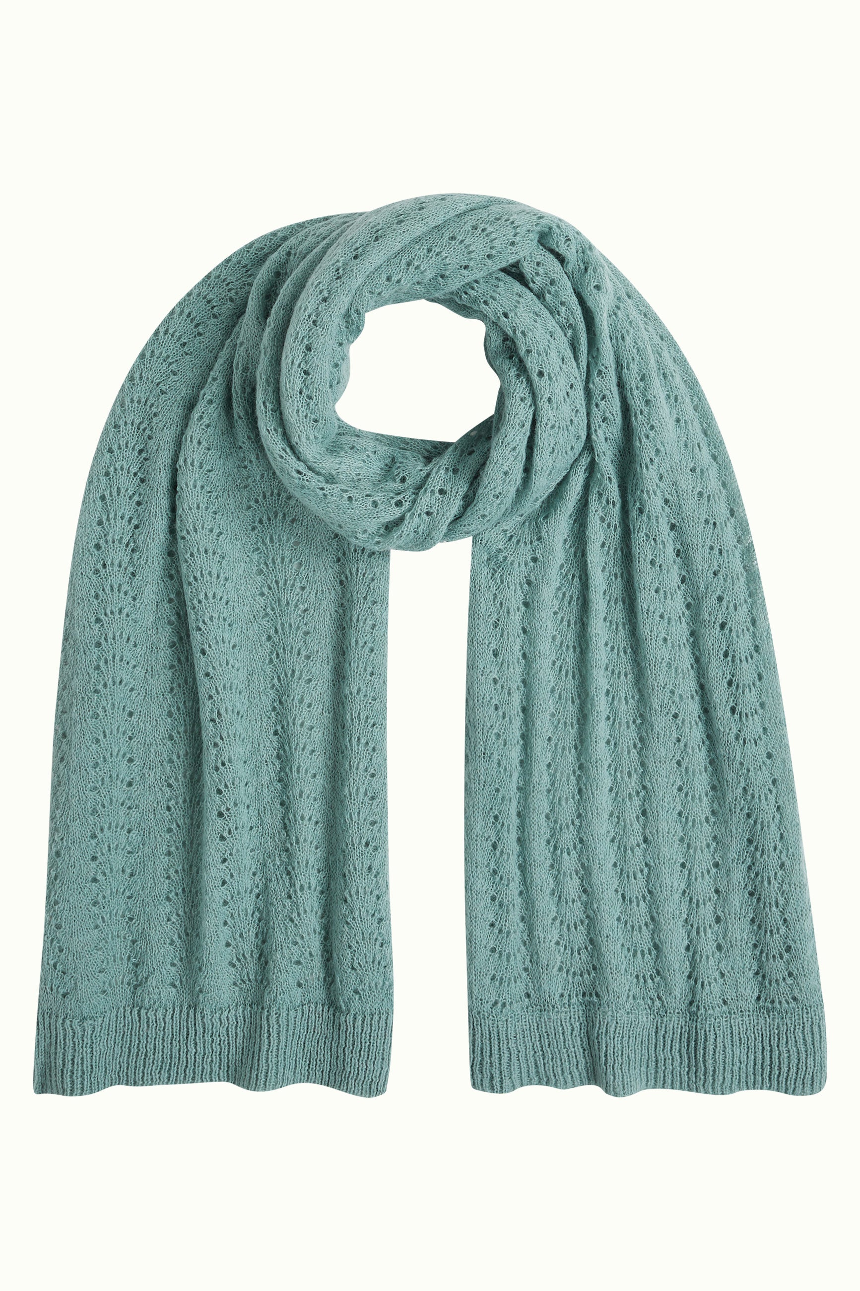 Scarf Ajour Carre - Silver Green