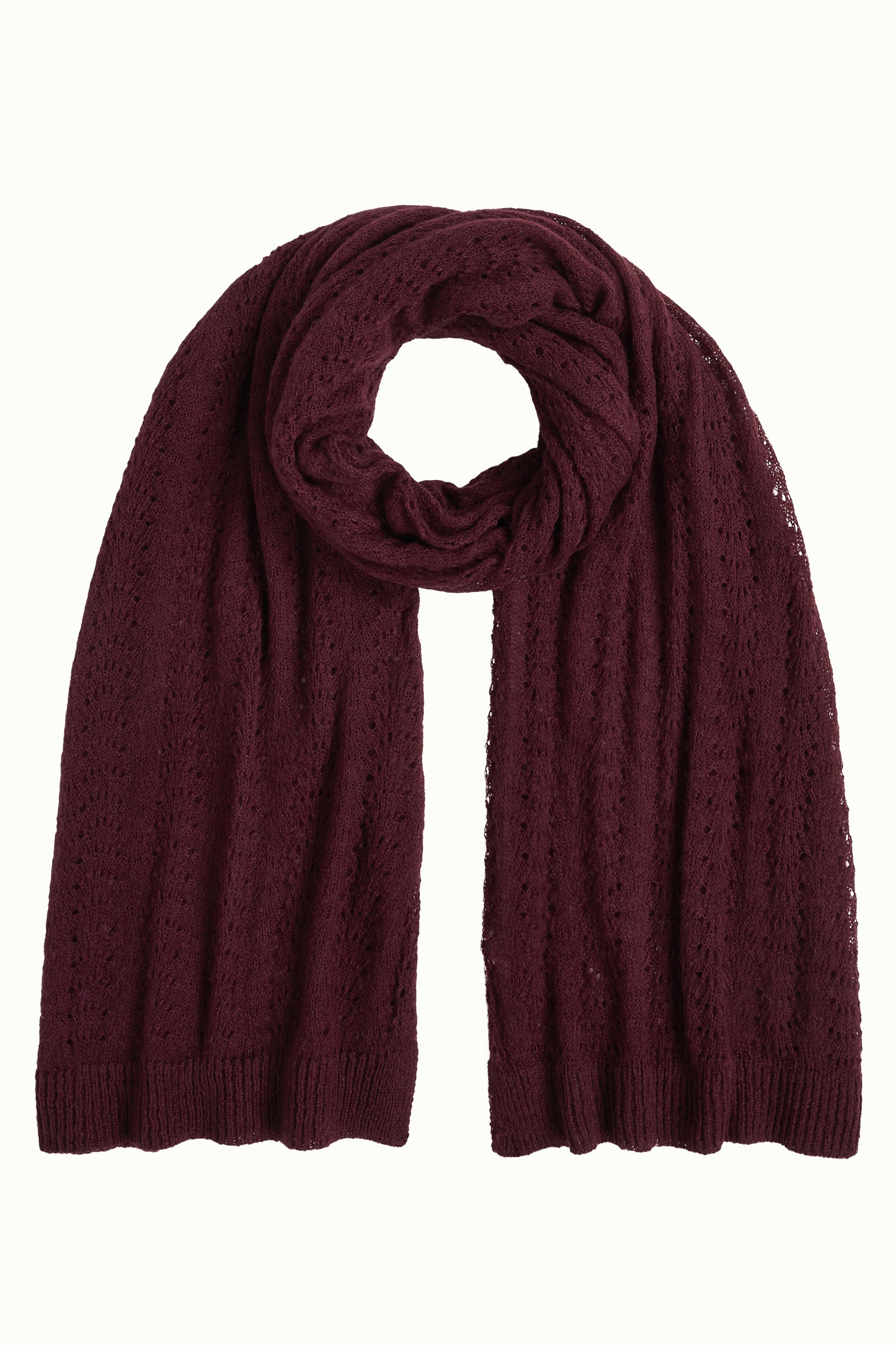 Scarf Ajour Carre - Porto Red
