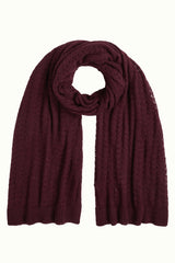 Scarf Ajour Carre - Porto Red