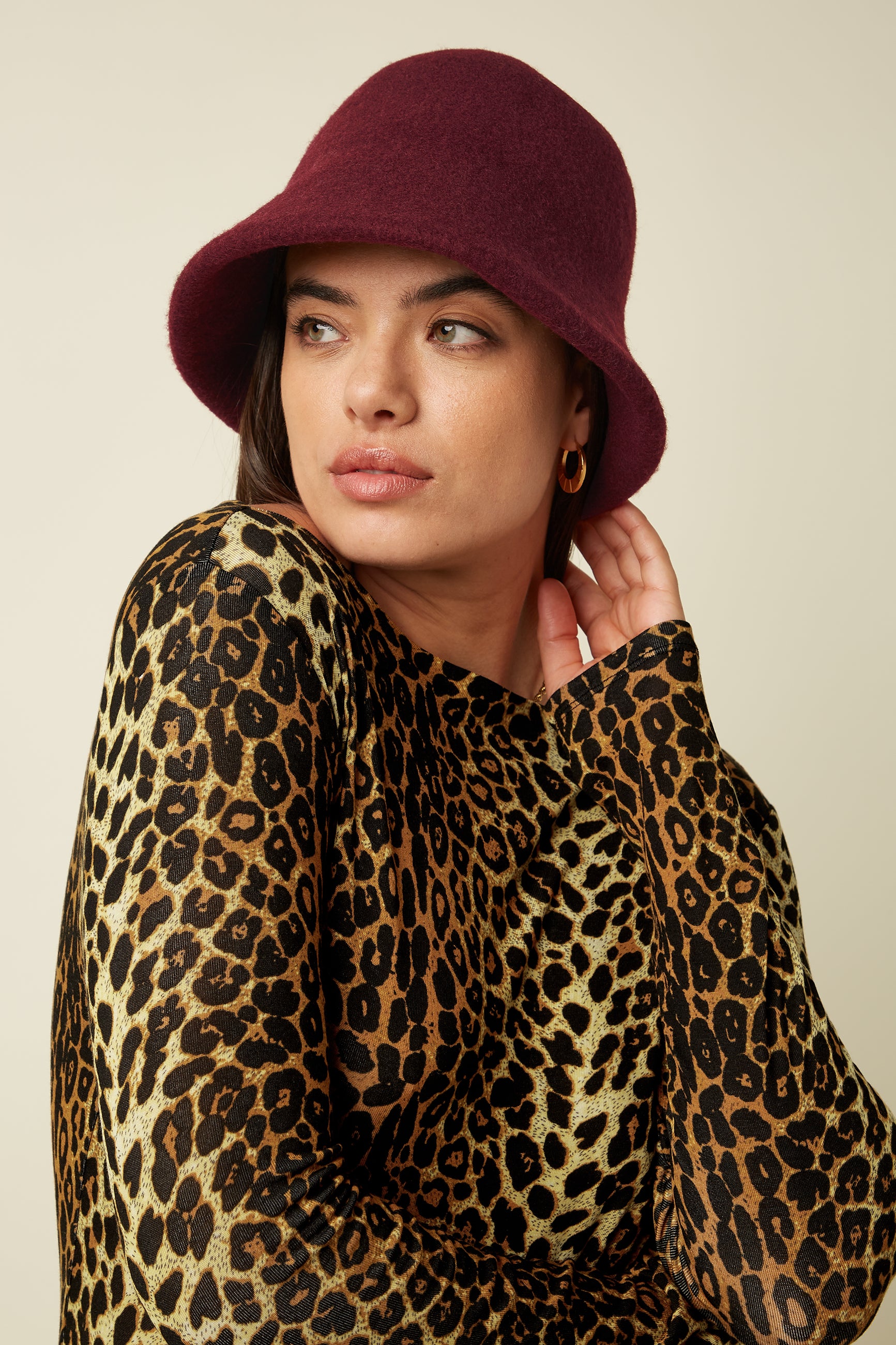 Cloche Hat - Porto Red