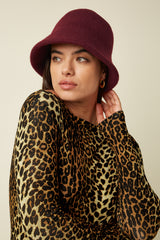 Cloche Hat - Porto Red