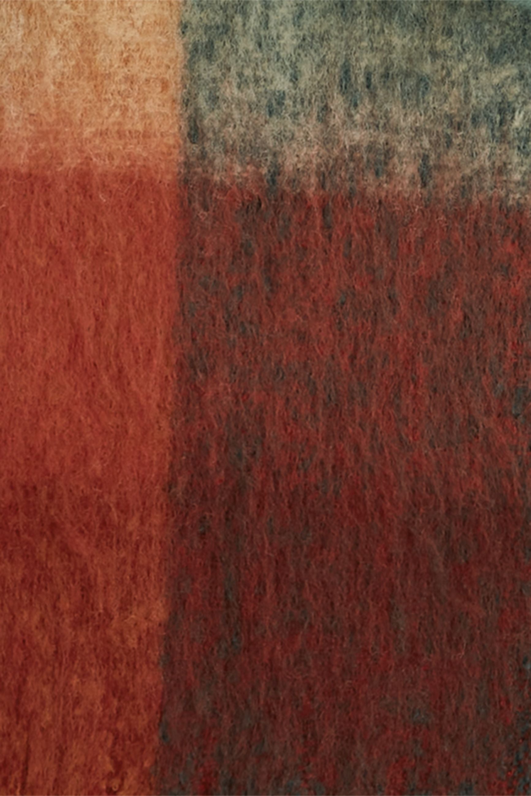 Check Scarf Multi - Pine Green