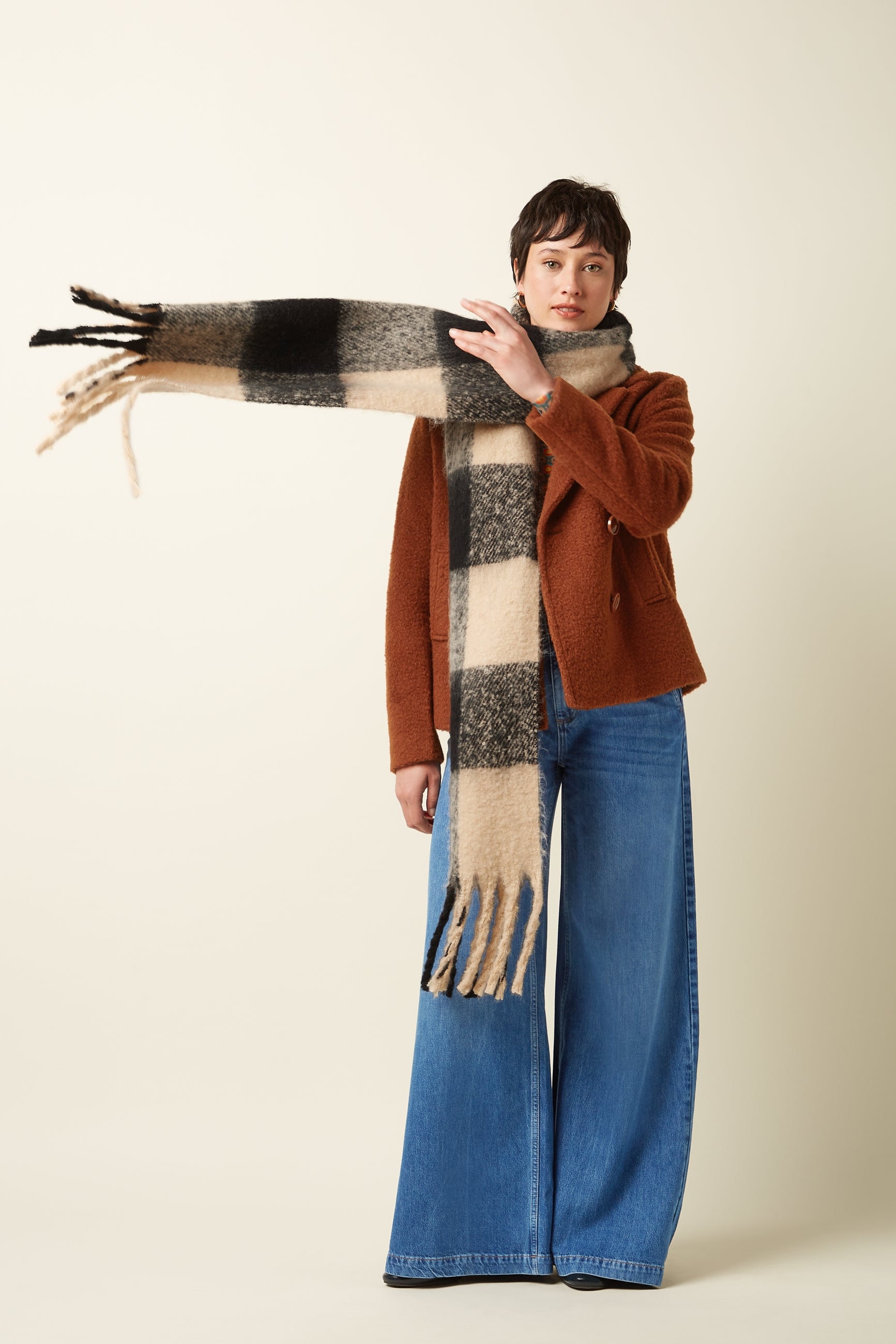 Scarf Check 2-Tone - Black