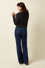 V Rib Cardi Perry - Black