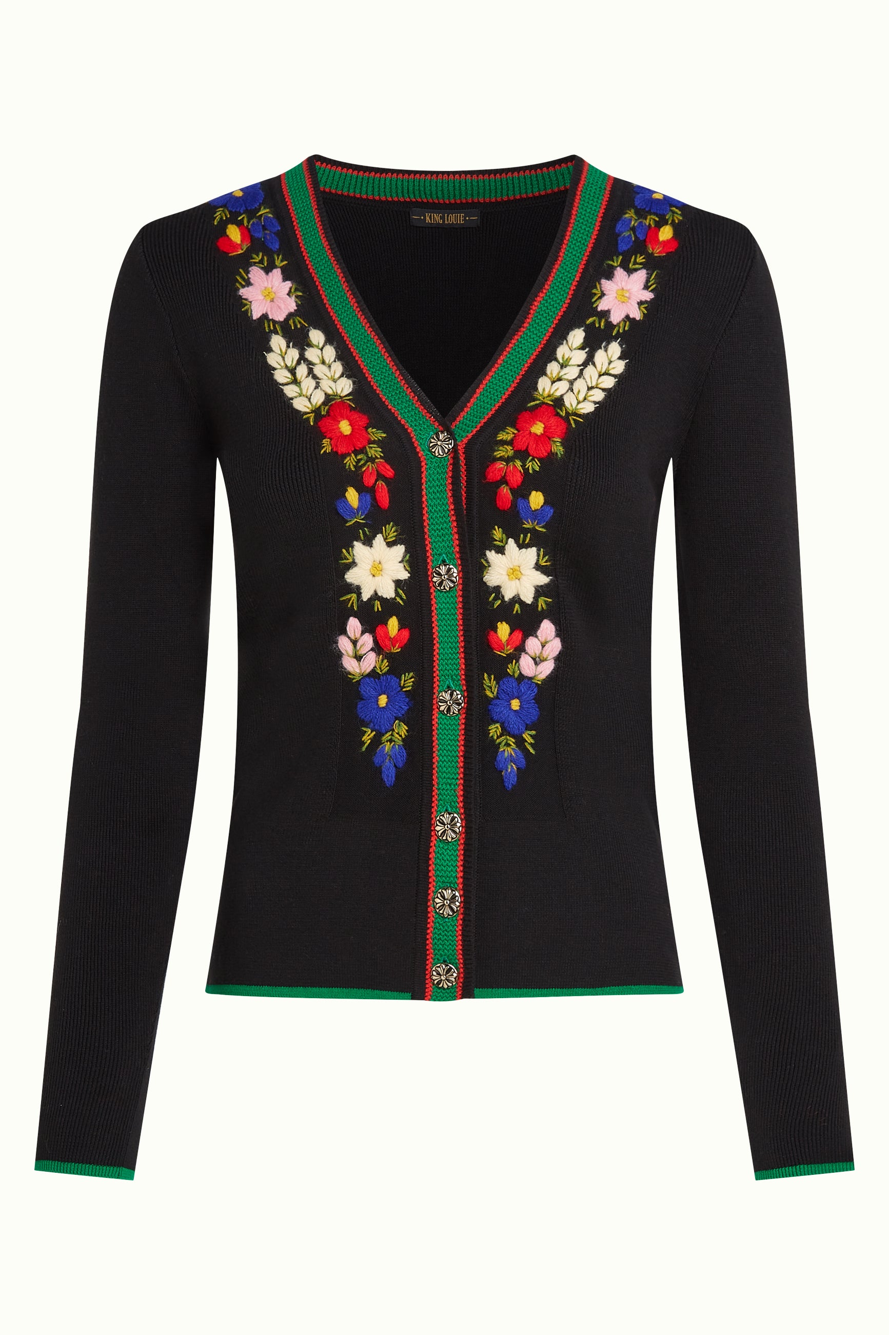 V Rib Cardi Perry - Black