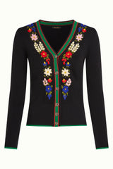V Rib Cardi Perry - Black