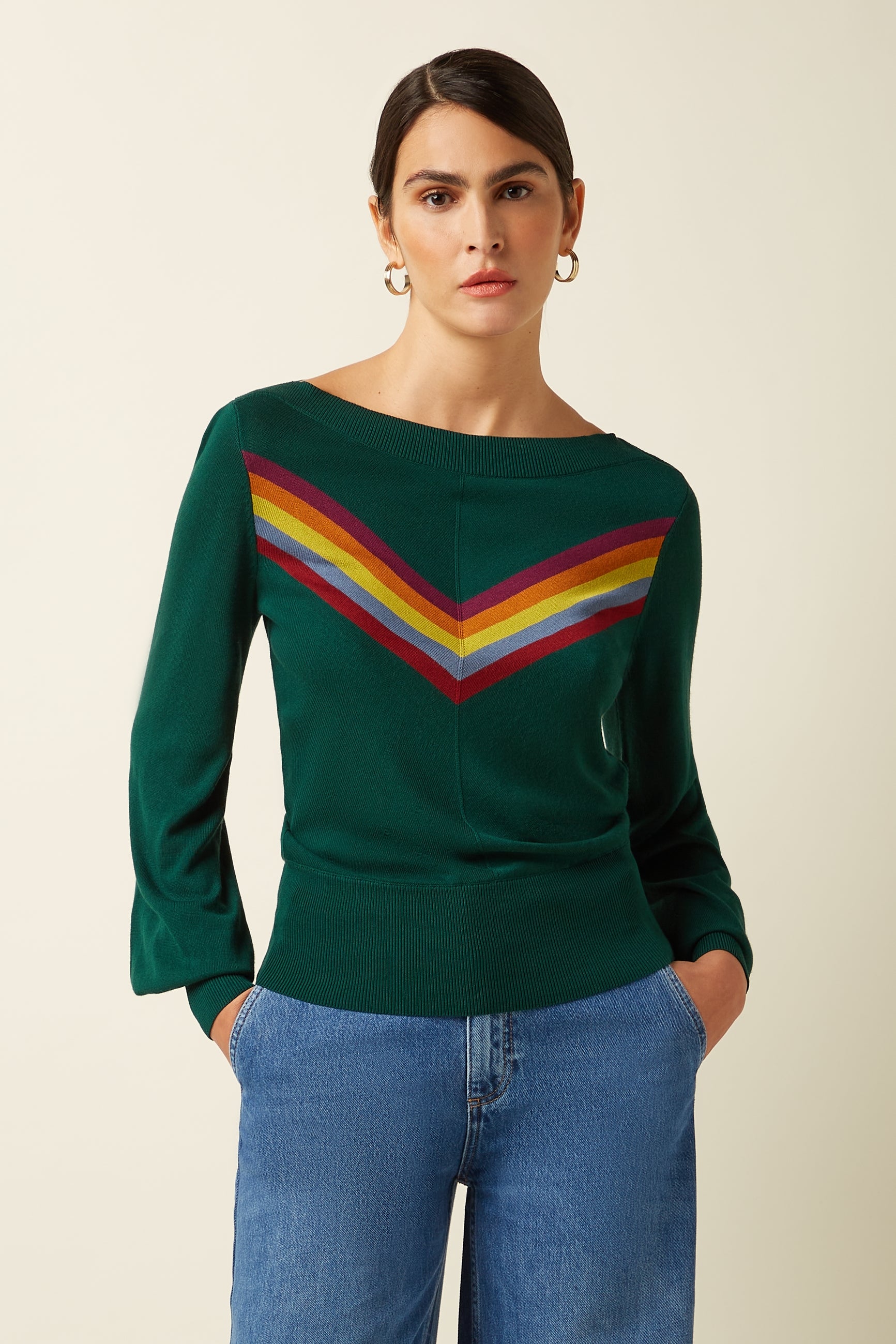 Audrey Bell Top Azzy - Botanical Green