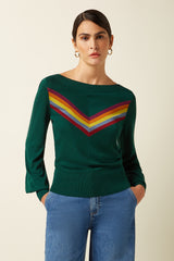 Audrey Bell Top Azzy - Botanical Green