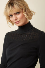 Rollneck Top Club - Black