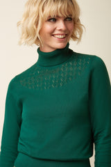 Rollneck Top Club - Botanical Green
