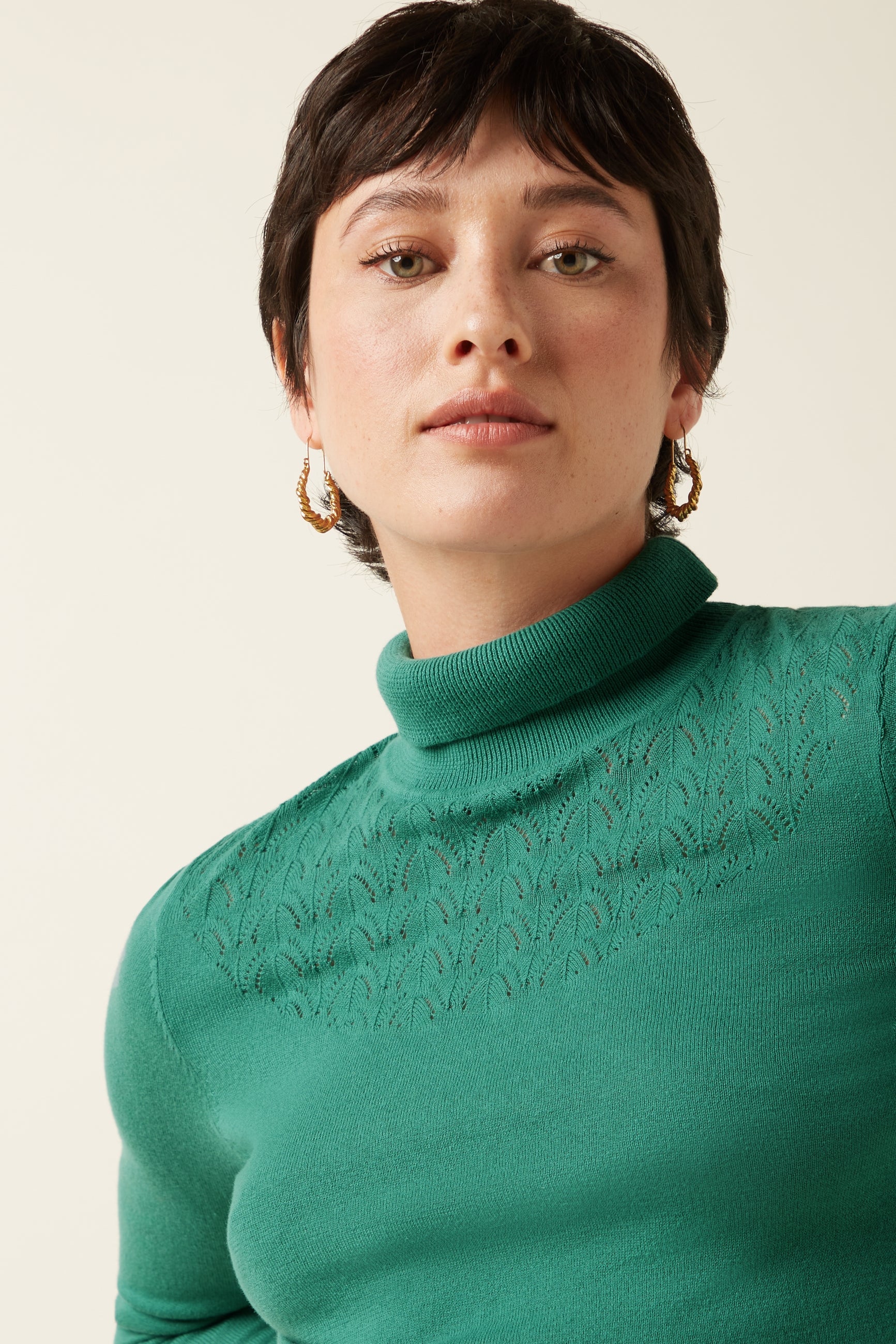 Rollneck Top Club - Smoke Green