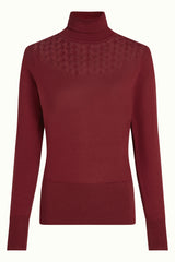 Rollneck Top Club - Cabernet Red