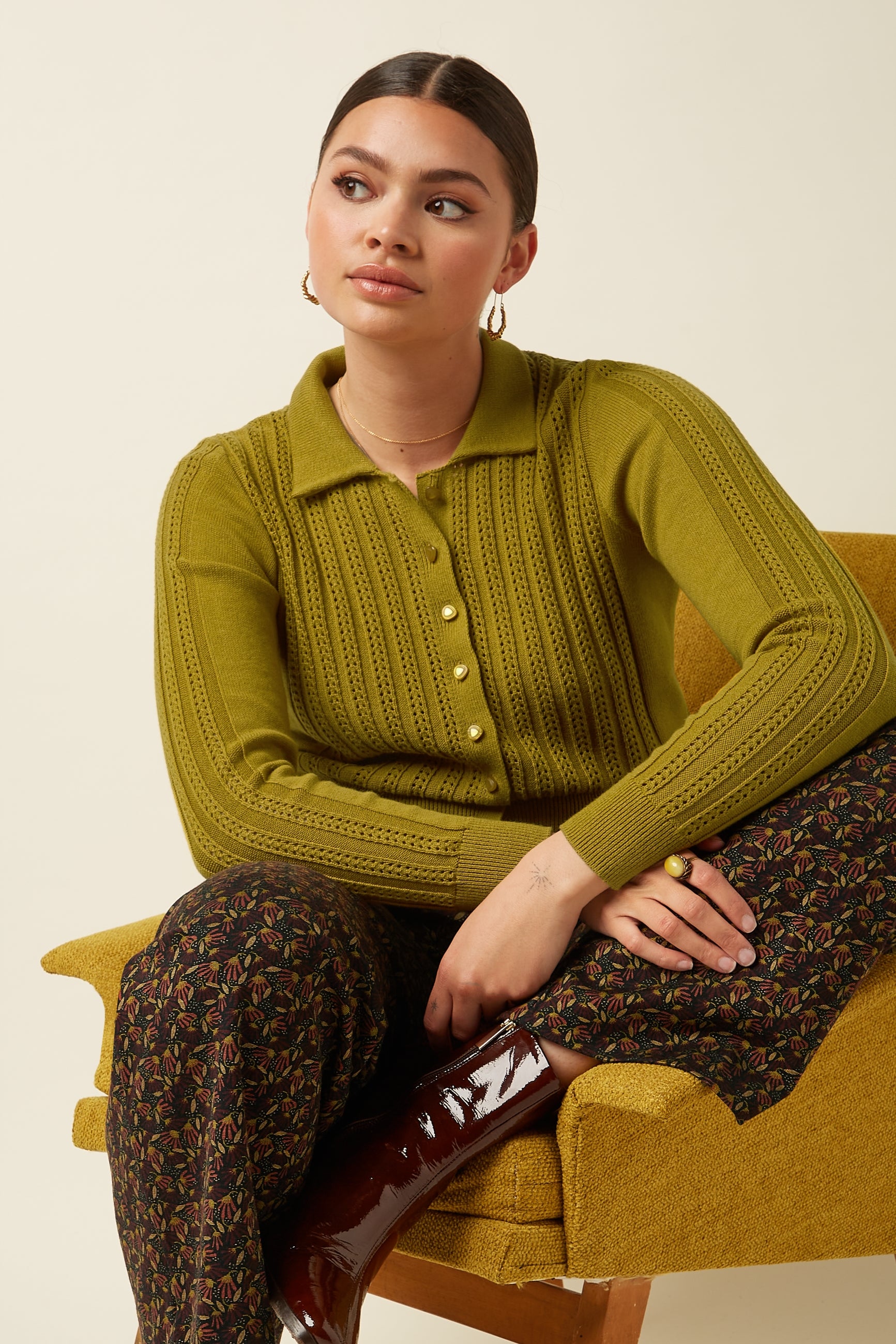 Sofie Cardi Carmi - Curry Yellow